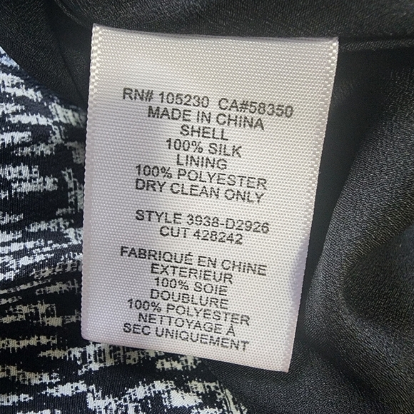 NWT Joie Black and White Sleeveless Dress Ruffled Bottom Skirt - Large - Picture 8 of 8